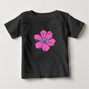 Camiseta Para Bebê Flor rosa-de-Verão