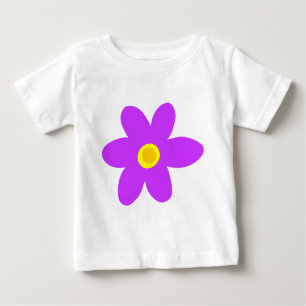 Camiseta Para Bebê Flor Roxo Grande
