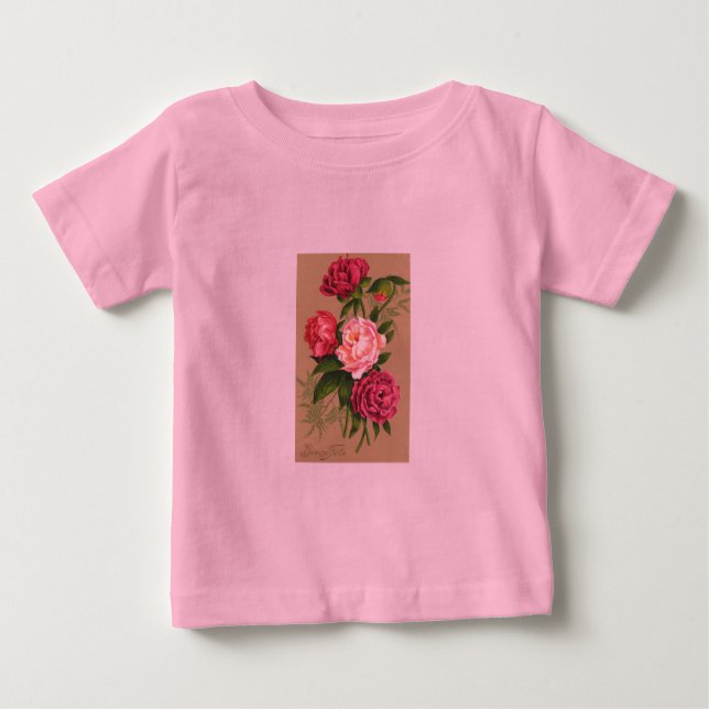 Camiseta Para Bebê Flor Shirt Todler (Frente)