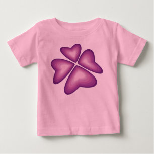 Camiseta Para Bebê flor violeta