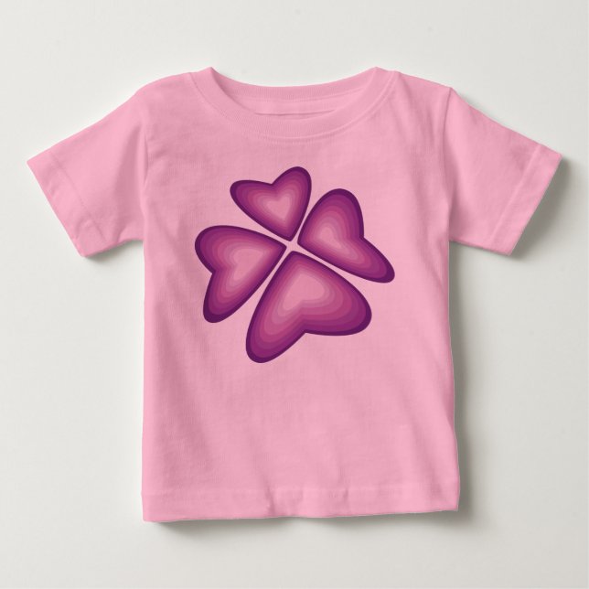 Camiseta Para Bebê flor violeta (Frente)