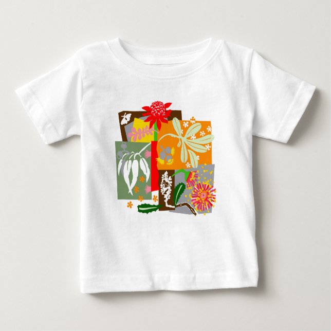 Camiseta Para Bebê Flora nativa australiana BUSHLAND - (Frente)