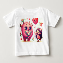 Camiseta Para Bebê Flora the Friendly Monster T-Shirt