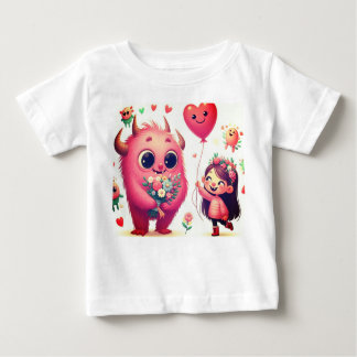 Camiseta Para Bebê Flora the Friendly Monster T-Shirt