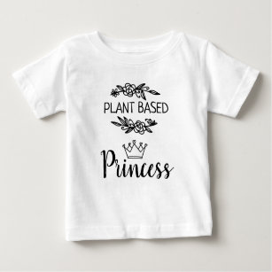 Camiseta Para Bebê Floral princesa de vegan, com base em planta, com 