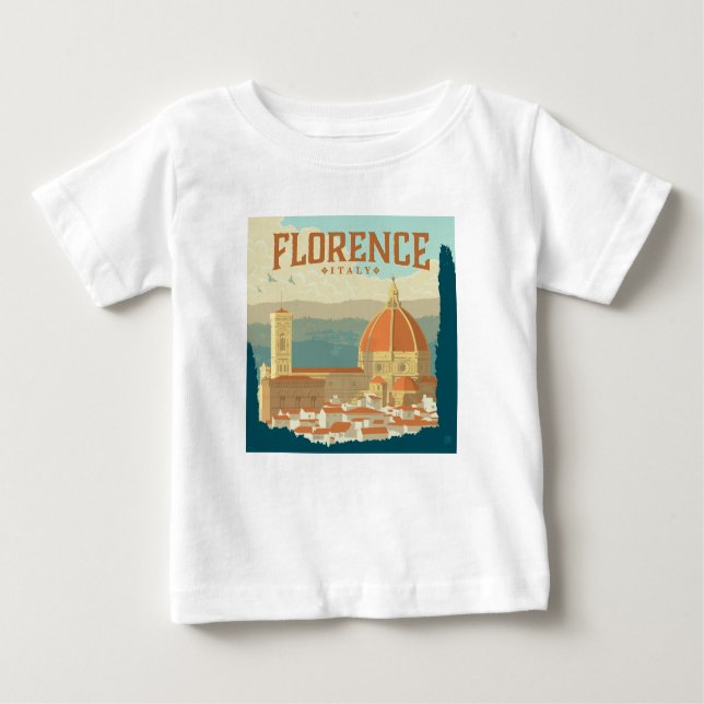 Camiseta Para Bebê Florença, Itália (Frente)