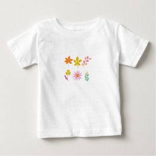 CAMISETA PARA BEBÊ FLORES
