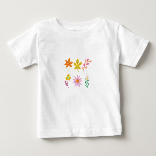 CAMISETA PARA BEBÊ FLORES (Frente)