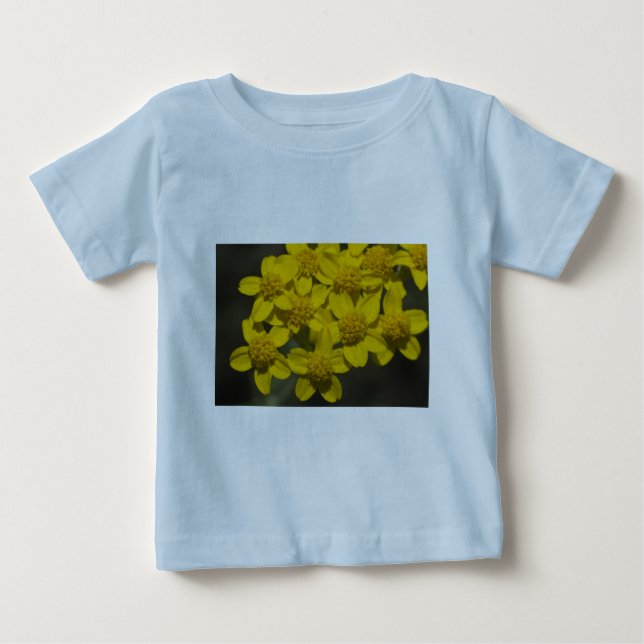 Camiseta Para Bebê Flores Amarelas (Frente)