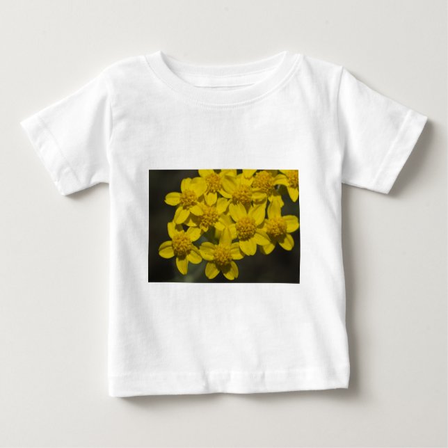 Camiseta Para Bebê Flores Amarelas (Frente)
