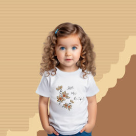 Camiseta Para Bebê Flores beges