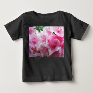 Camiseta Para Bebê Flores Cor-de-rosa