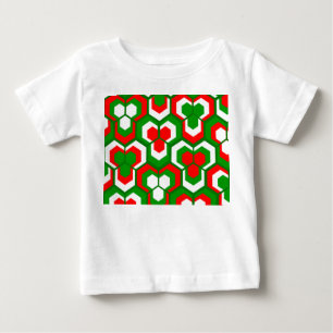 Camiseta Para Bebê Flores de Hexágonos