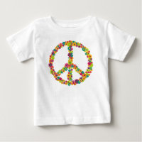 Flores de sinal de paz de Hippy