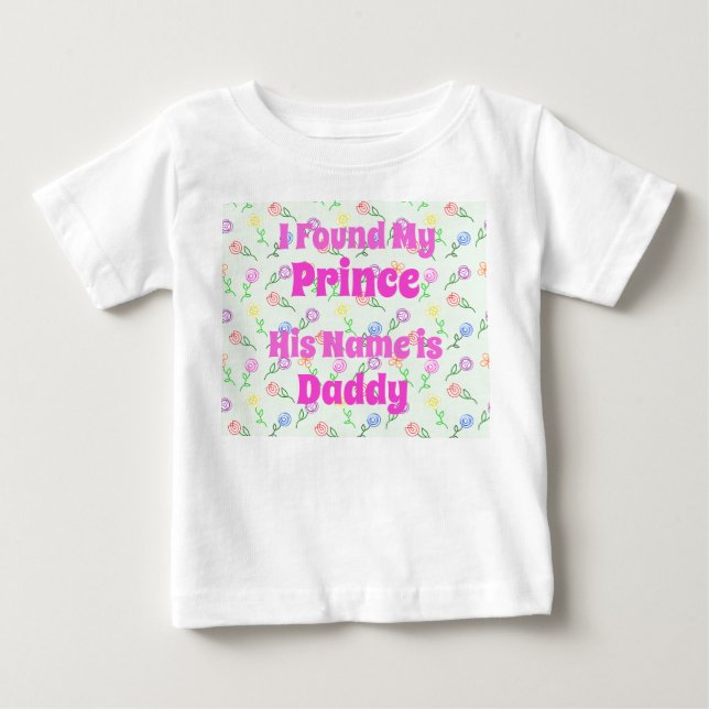 Camiseta Para Bebê Flores Geométricas (Frente)