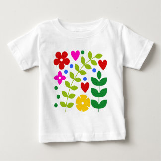Camiseta Para Bebê Flores lunáticas