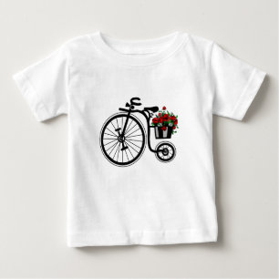 Camiseta Para Bebê Flores Românticas
