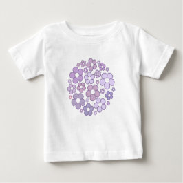 Camiseta Para Bebê Flores Roxas Cudas