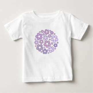 Camiseta Para Bebê Flores Roxas Cudas