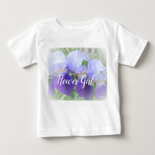 Camiseta Para Bebê Flores Roxas Garotas Flores Rumores (Frente)