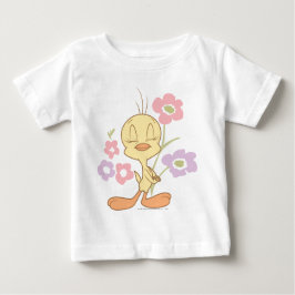 Camiseta Para Bebê Flores roxas, rosa, TWEETY™