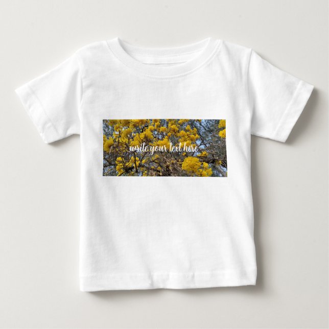 Camiseta Para Bebê Florescer da natureza (Frente)