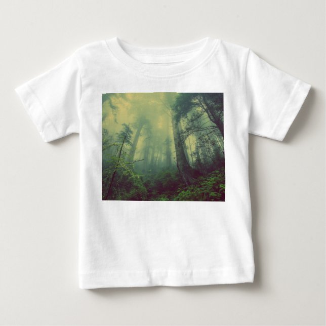 Camiseta Para Bebê Floresta De Baixo (Frente)
