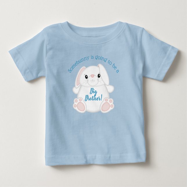 Camiseta Para Bebê Floresta de Chá de fraldas Bunny Rabbit (Frente)