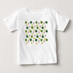 Camiseta Para Bebê Floresta Scandi