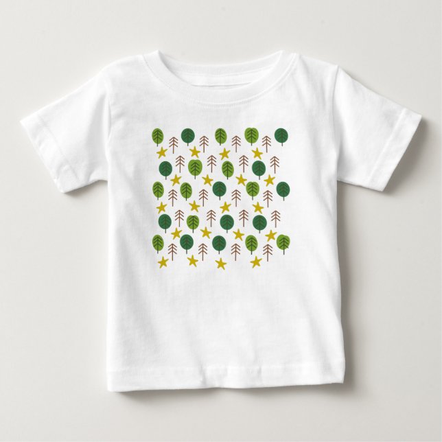 Camiseta Para Bebê Floresta Scandi (Frente)