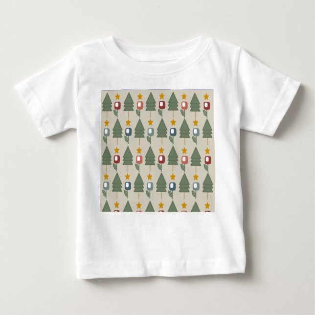 Camiseta Para Bebê Floresta Scandi (Frente)