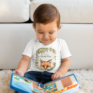 Camiseta Para Bebê Floresta Selvagem de Um primeiro aniversario