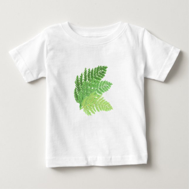 Camiseta Para Bebê Florestas florestais verdes-borrifadas-do-mato (Frente)