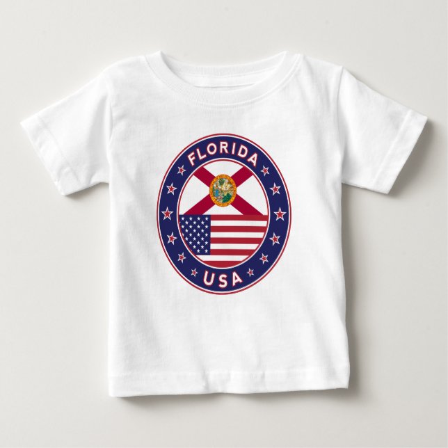 Camiseta Para Bebê Flórida (Frente)