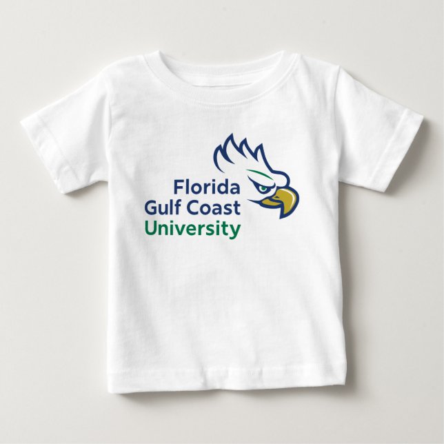 Camiseta Para Bebê Florida Gulf Coast University | FGCU Azul Eagles (Frente)