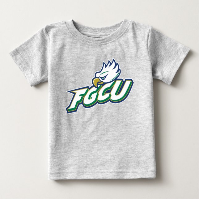 Camiseta Para Bebê Florida Gulf Coast University | FGCU Azul Eagles (Frente)