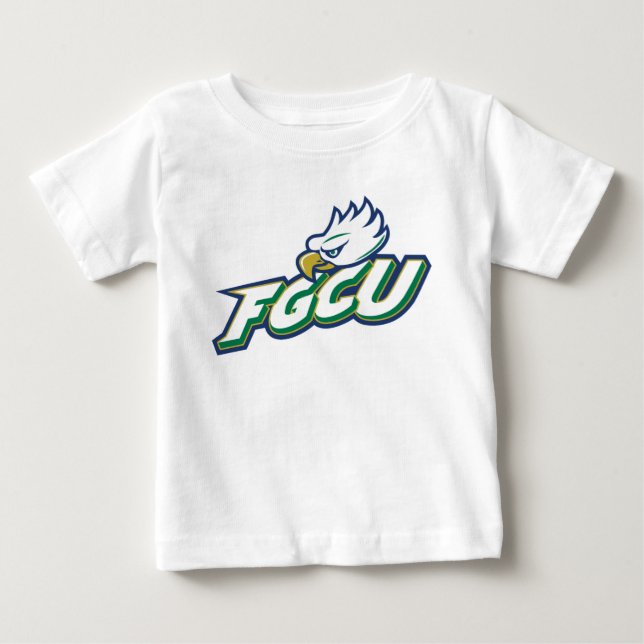 Camiseta Para Bebê Florida Gulf Coast University | FGCU Azul Eagles (Frente)