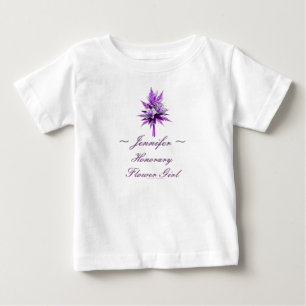 Camiseta Para Bebê "Florista honorário com" o lírio roxo conhecido