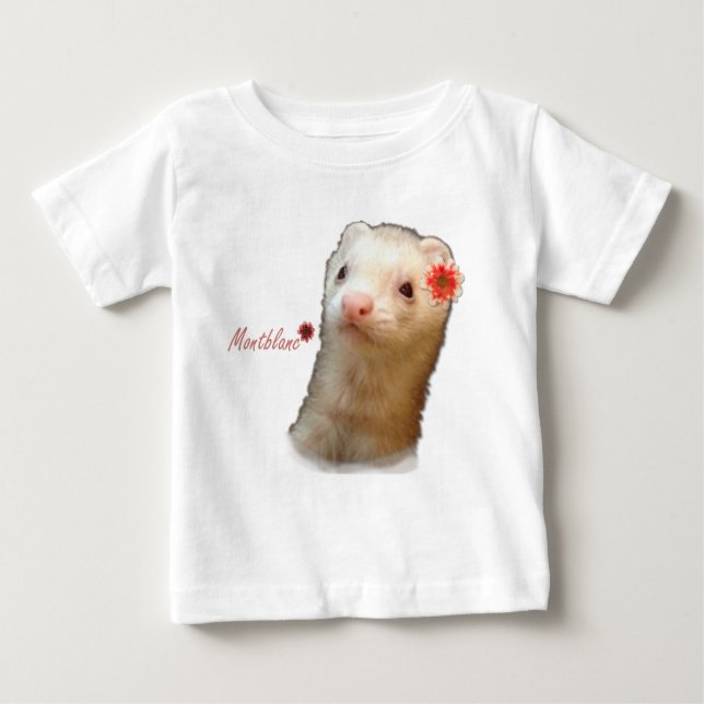 Camiseta Para Bebê Flower ferret (Frente)