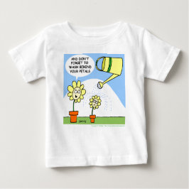 Camiseta Para Bebê Flowers Engraçados Cartoon Baby Bathtime