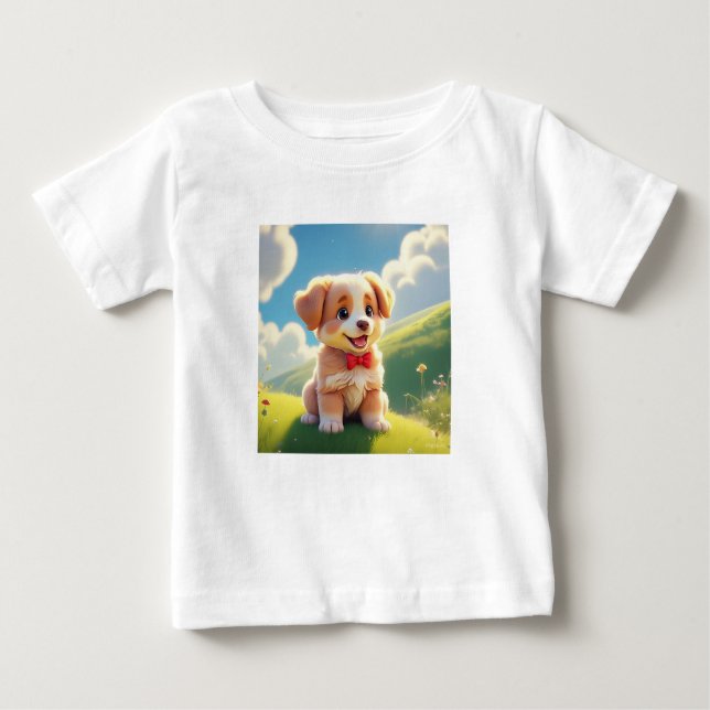 Camiseta Para Bebê "Fluffy Dreams" "Cuddle Crew" (Frente)