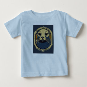 Camiseta Para Bebê Foca Brincalhona em Ondas do Oceano