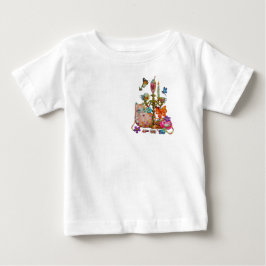 Camiseta Para Bebê Fofa Pastel