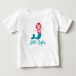 Camiseta Para Bebê Fofa Princesa Sereia Conchinha Pastelzinha Irmãzin