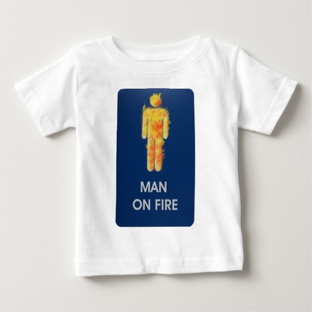 CAMISETA PARA BEBÊ FOGO PARA BEBÊ (Frente)