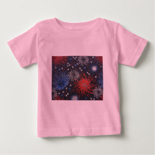 Camiseta Para Bebê Fogos
