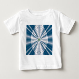 Camiseta Para Bebê Folha Azul