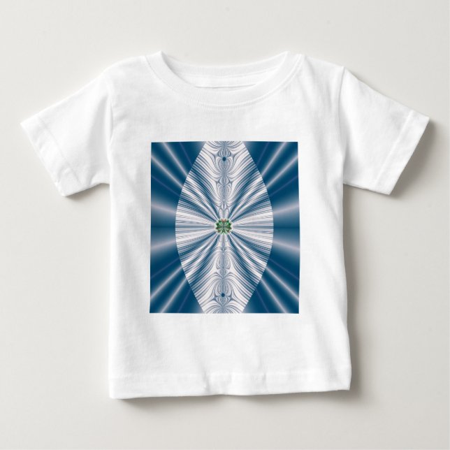 Camiseta Para Bebê Folha Azul (Frente)