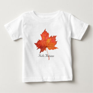 Camiseta Para Bebê Folha de Mapeamento de Aquarela