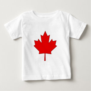 Camiseta Para Bebê Folha de Mapeamento do Canadá para Bebê